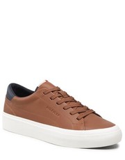 Mokasyny męskie Sneakersy  - Prep Vulc Premium Leather FM0FM04315 Desert Khaki GWJ - eobuwie.pl Tommy Hilfiger