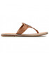 Japonki damskie Tommy Hilfiger Japonki  - Essential Leather Flat Sandal FW0FW05620 Summer Cognac GU9