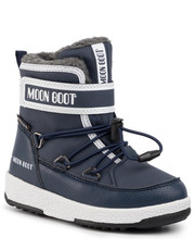 Trapery dziecięce Śniegowce  - Jr Boy Boot Wp 34051600003 M Blue Navy/White - eobuwie.pl Moon Boot