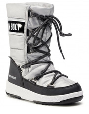 Trapery dziecięce Śniegowce  - Jr G.Quilted Wp 34051400006 M Silver/Black - eobuwie.pl Moon Boot
