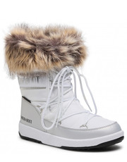Trapery dziecięce Śniegowce  - Mb Jr Girl Monaco Low Wp 34052400001 D White/Silver - eobuwie.pl Moon Boot