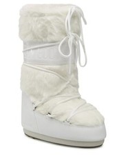 Śniegowce Śniegowce  - Icon Faux Fur 14089000003 Optical White - eobuwie.pl Moon Boot