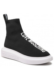 Sneakersy Sneakersy  - JA15184G1FIZ1000 Calza Nero/Bianco - eobuwie.pl Love Moschino