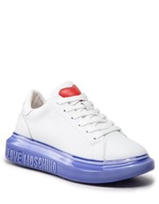 Sneakersy Sneakersy  - JA15174G0FIAY10D Bianco/Lilla - eobuwie.pl Love Moschino