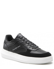 Półbuty męskie Sneakersy - Low Top Lace Up Unlined YM0YM00554 Black/White 0GK - eobuwie.pl Calvin Klein 