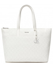 Shopper bag Torebka - Ck Must Shopper Lg W/Slip Pkt Mn K60K609674 White Mono 0K8 - eobuwie.pl Calvin Klein 