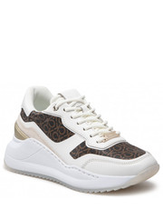 Sneakersy Sneakersy - Chunky Inter Wdg Lace Up HW0HW01272 White/Brown Mono 0K4 - eobuwie.pl Calvin Klein 