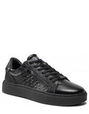Mokasyny męskie Sneakersy - Low Top Lace Up W/ Zip Mono HM0HM00282 Black Mono 0GL - eobuwie.pl Calvin Klein 