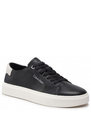 Mokasyny męskie Sneakersy - Low Top Lace Up Unlined HM0HM00627 Black/White 0GK - eobuwie.pl Calvin Klein 