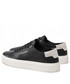 Mokasyny męskie Calvin Klein  Sneakersy - Low Top Lace Up Unlined HM0HM00627 Black/White 0GK