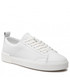 Mokasyny męskie Calvin Klein  Sneakersy - Low Top Lace Up Sm Lth HM0HM00677 Triple White 0K8