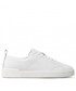 Mokasyny męskie Calvin Klein  Sneakersy - Low Top Lace Up Sm Lth HM0HM00677 Triple White 0K8