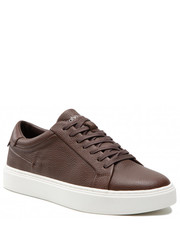 Mokasyny męskie Sneakersy - Low Top Lace Up Lth HM0HM00742 Chester Brown GWR - eobuwie.pl Calvin Klein 