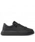 Mokasyny męskie Calvin Klein  Sneakersy - Low Top Lace Up Zip HM0HM00746 Triple Black 0GL