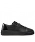 Mokasyny męskie Calvin Klein  Sneakersy - Low Top Lace Up Lth/Br HM0HM00824 Triple Black 0GL