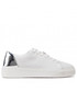 Mokasyny męskie Calvin Klein  Sneakersy - Low Top Lace Up HM0HM00824 White/Silver 0K6
