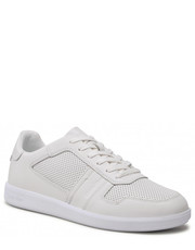 Mokasyny męskie Sneakersy - Low Top Lace Up Lth HM0HM00471 Triple White 01S - eobuwie.pl Calvin Klein 