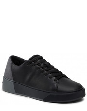 Mokasyny męskie Sneakersy - Low Top Lace Up HM0HM00676 Black/Medium Charcoal 0GM - eobuwie.pl Calvin Klein 