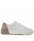 Mokasyny męskie Calvin Klein  Sneakersy - Low Top Lace Up HM0HM00676 White/Shadow Beige 0K5