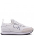 Mokasyny męskie Calvin Klein  Sneakersy - Low Top Lace Up Neo Mix HM0HM00473 White/Black 0LI