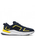 Mokasyny męskie Calvin Klein  Sneakersy - Low Top Lace Up Mf HM0HM00339 Navy/Magnetic Yellow 0G9