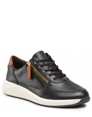 Sneakersy Sneakersy  - Un Rio Zip 261680184 Black Leather - eobuwie.pl Clarks