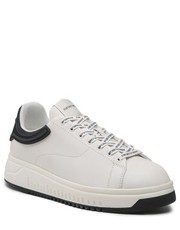 Mokasyny męskie Sneakersy  - X4X264 XN001 N480 Off White/Black - eobuwie.pl Emporio Armani