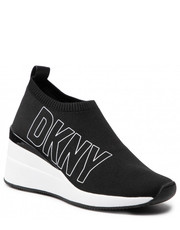 Sneakersy Sneakersy  - -Pavi-Slip On Wedge Black/White - eobuwie.pl Dkny