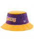 Czapka New Era Kapelusz  - LA Lakers Washed Pack Bucket 60240496 Fioletowy Żółty