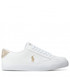 Półbuty dziecięce Polo Ralph Lauren Sneakersy  - Theron IV RF103544 White/Gold