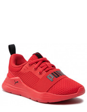 Półbuty dziecięce Sneakersy  - Wired Run Ps 374216 05 High Risk Red/ Black - eobuwie.pl Puma