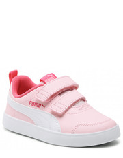 Półbuty dziecięce Sneakersy  - Courtflex V2 V Ps 371543 25 Almond Blossom/ White - eobuwie.pl Puma