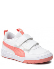Półbuty dziecięce Sneakersy  - Multiflex Sl V Ps 380740 12  White/Carnation Pink - eobuwie.pl Puma