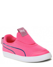 Półbuty dziecięce Sneakersy  - Courtflex v2 Slip On Ps 374858 12 Sunset Pink/Sodalite Blue - eobuwie.pl Puma