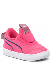 Półbuty dziecięce Sneakersy  - Courtflex V2 Slip On Inf 374859 12 Sunset Pink/Sodalite Blue - eobuwie.pl Puma
