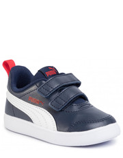 Półbuty dziecięce Sneakersy  - Courtflex V2 V Inf 371544 01 Peacoart/High Risk Red - eobuwie.pl Puma