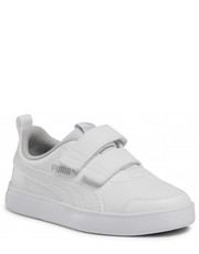 Półbuty dziecięce Sneakersy  - Courtflex v2 V Ps 371543 04  White/Gray Violet - eobuwie.pl Puma