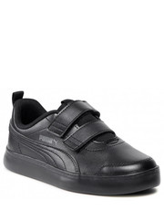 Półbuty dziecięce Sneakersy  - Courtflex V2 V Ps  Black/Dark Shadow - eobuwie.pl Puma