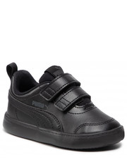 Półbuty dziecięce Sneakersy  - Courtflex V2 V Inf 371544 06  Black/Dark Shadow - eobuwie.pl Puma