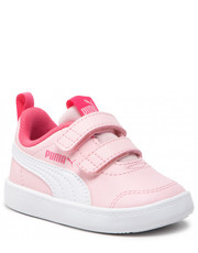 Półbuty dziecięce Sneakersy  - Courtflex v2 V Inf 371544 25 Almond Blossom/ White - eobuwie.pl Puma