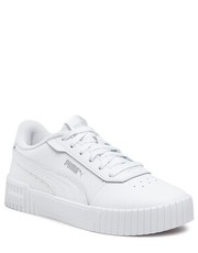 Półbuty dziecięce Sneakersy  - Carina 2.0 Jr 386185 02  White/White/Silver - eobuwie.pl Puma
