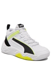 Półbuty dziecięce Sneakersy  - Rebound Future Evo Core Jr 386170 02  White/Black/Light Lime - eobuwie.pl Puma