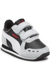 Półbuty dziecięce Sneakersy  - Cabana Racer Sl 20 V Inf 383731 04 Black/White/Platinum Gray - eobuwie.pl Puma