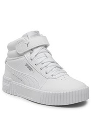 Półbuty dziecięce Sneakersy  - Carina 2.0 Mid Ps 387377 02  White/White/Silver - eobuwie.pl Puma