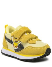 Półbuty dziecięce Sneakersy  - Rider Fv Pikachu V Inf 387817 01  White/Empire Yellow - eobuwie.pl Puma