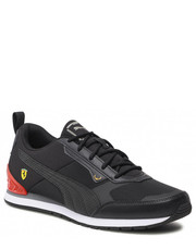 Mokasyny męskie Sneakersy  - Ferrari Track Racer 306858 01 Black/Black/Saffron - eobuwie.pl Puma