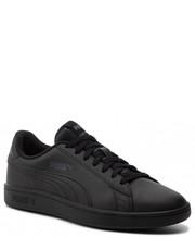 Mokasyny męskie Sneakersy  - Smash V2 L 365215 06  Black/ Black - eobuwie.pl Puma