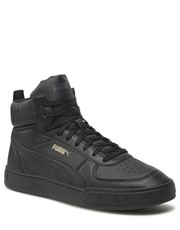 Mokasyny męskie Sneakersy  - Caven Mid 385843 04  Black/Black/Gold/Ebony - eobuwie.pl Puma
