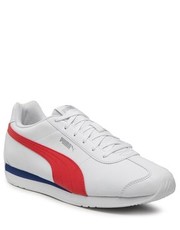 Mokasyny męskie Sneakersy  - Turin 3 383037 08 White/High Risk Red/Limoges - eobuwie.pl Puma