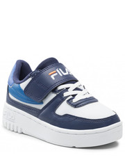 Półbuty dziecięce Sneakersy  - Fxventuno M Velcro Kids FFK0013.13044 White/Medieval Blue - eobuwie.pl Fila